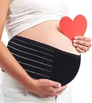 AIWITHPM Maternity Belt-Pregnancy Support Belt-Belly Band Relieve Lower Back, Pelvic and Hip Pain (Breathable/Adjustable/One Size), Black, One Size