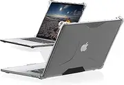UAG Designed for MacBook Pro 13" Case (2020 & 2021 M1 A2289/A2251/A2338) Clear Translucent Ice, Feather-Light Rugged Plyo Military Drop Tested Laptop Protective Cover by URBAN ARMOR GEAR