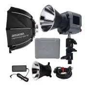 Apature amaran COB 60x S BiColor LED Monolight with amaran Light Dome Mini SE