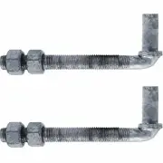 Galvanized 5/8" X 6" Long J Bolt for Chain-li Fence Gate Hinge Lot of 2