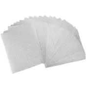 24 Pack 10.83 x 8.46" 2mm Thickness EVA Foam Sheets for Arts Silver Tone Glitter