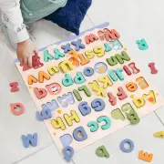 Wooden Educational Abc Puzzle Color Recognition Toy Early Learning Board