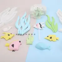 在飛比找ETMall東森購物網優惠-海洋魚珊瑚海草系列卡通兒童硅膠巧克力翻糖模具烘焙DIY蛋糕模