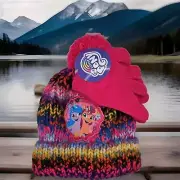 My Little Pony Girls Winter Beanie Knit Hat and Gloves Set - One Size