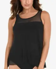 Miraclesuit Illusionist Mirage Underwire Tankini Top L121839 Womens Size US 12