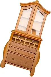 ibasenice Dollhouse Mini Bookshelf 1:12 Scale Miniature Furniture Wooden Mini Bookcase for Boys and Girls