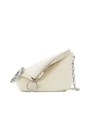 Burberry Lambskin Ring Embellished Shoulder Bag with Equestrian Knight Motif