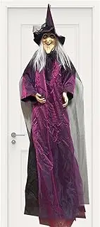 Witch Props for Halloween,Horror Indoor Halloween Flying Witch Props Halloween Haunted House Props for Fences, Yards, Railings, Walls