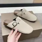 Women's couple cork slippers cross-border half slippers lazy shoes