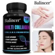 Multi Collagen Capsules 1800mg - 30/60/120 Capsules - Hair, Skin, Nails, Bones