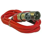 10 ft foot Microphone Cable mic-Mixer RED 3pin XLR Male Plug To XLR Female Jack