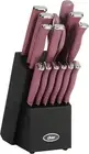 Langmore 15 Piece Stainless Steel Cutlery Knife Block Set W/Black Box – Purple