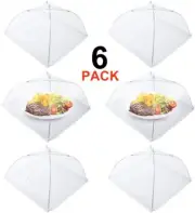 Food Cover Mesh 6 PCS Mesh Food Net Cover Collapsible BBQ Picnic Party Gift NEW