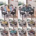 Fitted Table Cover Tablecloths fit for Round/Oblong/Oval