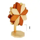3Pcs Windmill Shape Insulated Trivet Wood Patterned Insulating Mat Saucer