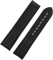 [BANDKIT] 20mm 22mm Black Blue Orange Fabric Nylon Rubber Watch Band For Omega Seamaster 300 Ocean Watchband Buckle Tools Silicone Strap