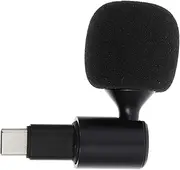 BAZEITFLOW 1Pc C Bendable Microphone for Mobile Phone Recording Live Streaming and Computer Use Flexible USB C Mic with Sponge Cover for Indoor and Outdoor Scenarios