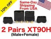 NEW 2 pairs Black AMASS XT90H Connector Male Female Protective Cover RC Battery