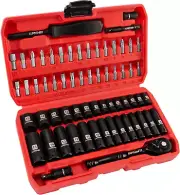 1/4" Drive Socket Wrench Set, 1/4-Inch Impact Socket Set Metric(4-15Mm) Deep an