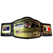 Dome Globe NWA World Heavyweight 4MM Zinc Wrestling Champions Leather Title Belt