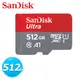 【現折$50 最高回饋3000點】SanDisk Ultra microSDXC UHS-I A1 512GB 記憶卡