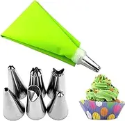 Icing Tips, Stainless Steel Icing Nozzles and Pastry Bag, Cake Decorating Kit Household Baking Supplies with Coupler for Cupcake Pastry Decorating Borato