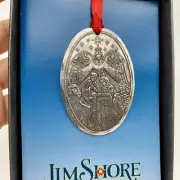 Jim Shore Heartwood Creek Wendell August Nativity Angel Metal Christmas Ornament