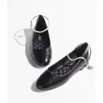 CHANEL香奈兒 | PLAIN LEATHER LOGO BALLET SHOES珍珠芭蕾舞鞋 38號