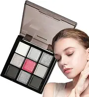 Dark Makeup Palette, Eye Shadow Palette Shimmer Matte Eye Makeup Pallet, Blendable, 9 Colors, Dark Eye Shadow, Long Lasting for Halloween, Masquerade