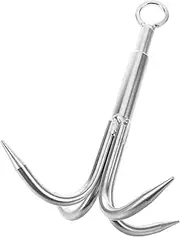 4 Stainless Steel Claw Fishing Hook Multifunctional Bait Holder for Freshwater Saltwater Fishing Reliable Grip for Aquatic Plants Heavy Items