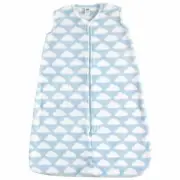 Hudson Baby Safe Sleep Micro-plush Wearable Sleeping Bag Blanket, Blue Clouds