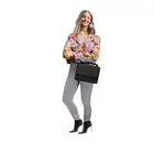 Women's Organic Cotton Grey Capris By Satva Size XL