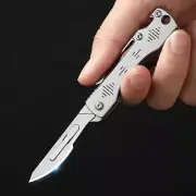 Mini Pocket Folding Knife Multi Tool Keychain Utility Knife Outdoor Camping