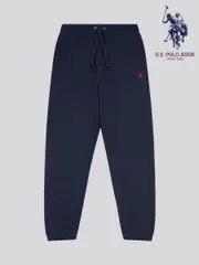 U.S. Polo Assn. Blue Mens Elasticated Cuff Loopback Joggers (H58227) | $115