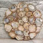 21" Agate stones Table Top Natural semi precious stones pietradura home decor