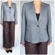 Tahari Womans Blazer NEW Gray Blue Jacket Size 14