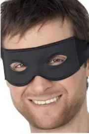 Lone Ranger Bandit Zorro Black Masquerade Eye Mask Costume Accessory
