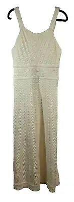 Haute Hippie NWT Women’s Embroidered Ivory Sleeveless Dress Lined Size S C12