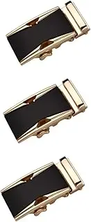 [DEARMAMY] 3pcs Ratchet Belt Buckle Automatic Belt Buckle Mens Belt Buckles Leather Belt Buckle