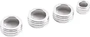 JIUYIN Knob Ring Cover,Fit For, 5 Series E60 2008-2010 Car Air Condition Audio Volume Control Button Circle Decoration Trim Accessories Dashboard Knob Ring(Silver)