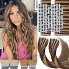 CLEARANCE Tape in 100% Real Thick Human Hair Extensions Skin Weft Highlight 200g