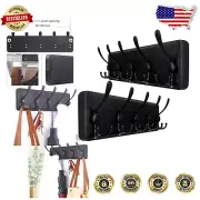 Versatile Wall Mounted Coat Rack - Durable 5 Hook System for Easy Organization
