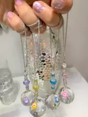 suncatcher with aurora borealis crystals, rainbow prisma,car charm,gift