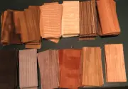 100 Piece Exotic Fingerboard Wood Veneer tech deck 4.5" x 2" 1/42" thickness