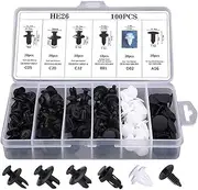 CHENGHAO 100pcs Mixed Auto Fastener Clip Car Body Push Retainer Pin Rivet Bumper Door Trim Panel Retainer Fastener Kit Car Accessories (Color Name : 100pcs-Box)