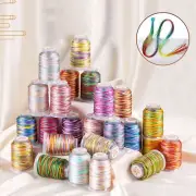 One Spool Variegated Polyester Sewing Embroidery Thread String 210D/6