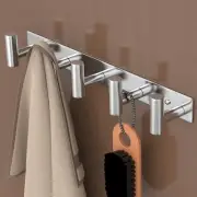 Key Holder Wall Mount Silver Coat Hooks T Shaped 5 Stainless Steel Towel Rack