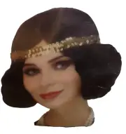 Adult BLACK FLAPPER WIG One Size COSTUME Gatsby Roaring 20's Bob NEW