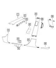Genuine Mopar Scuff Plate Left 5sq05hl1ac