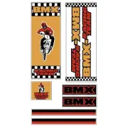 Seriprint - BMX RACING TEAM - White decal set - old school bmx